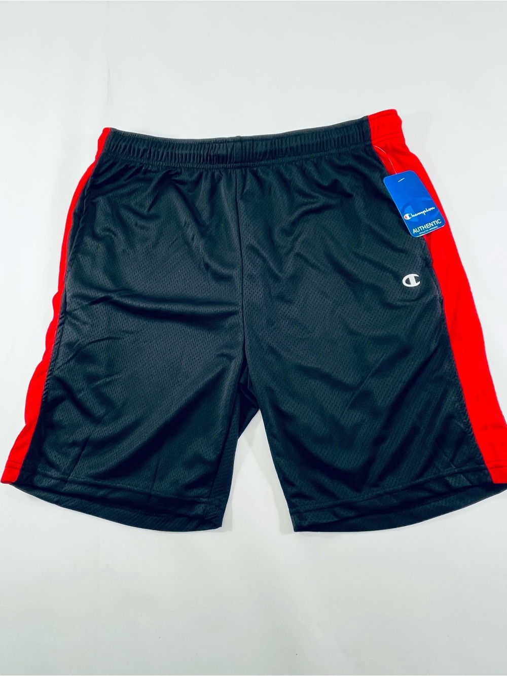 Champion Authentic Men's Size:L Black & Red Athletic Mesh Shorts
